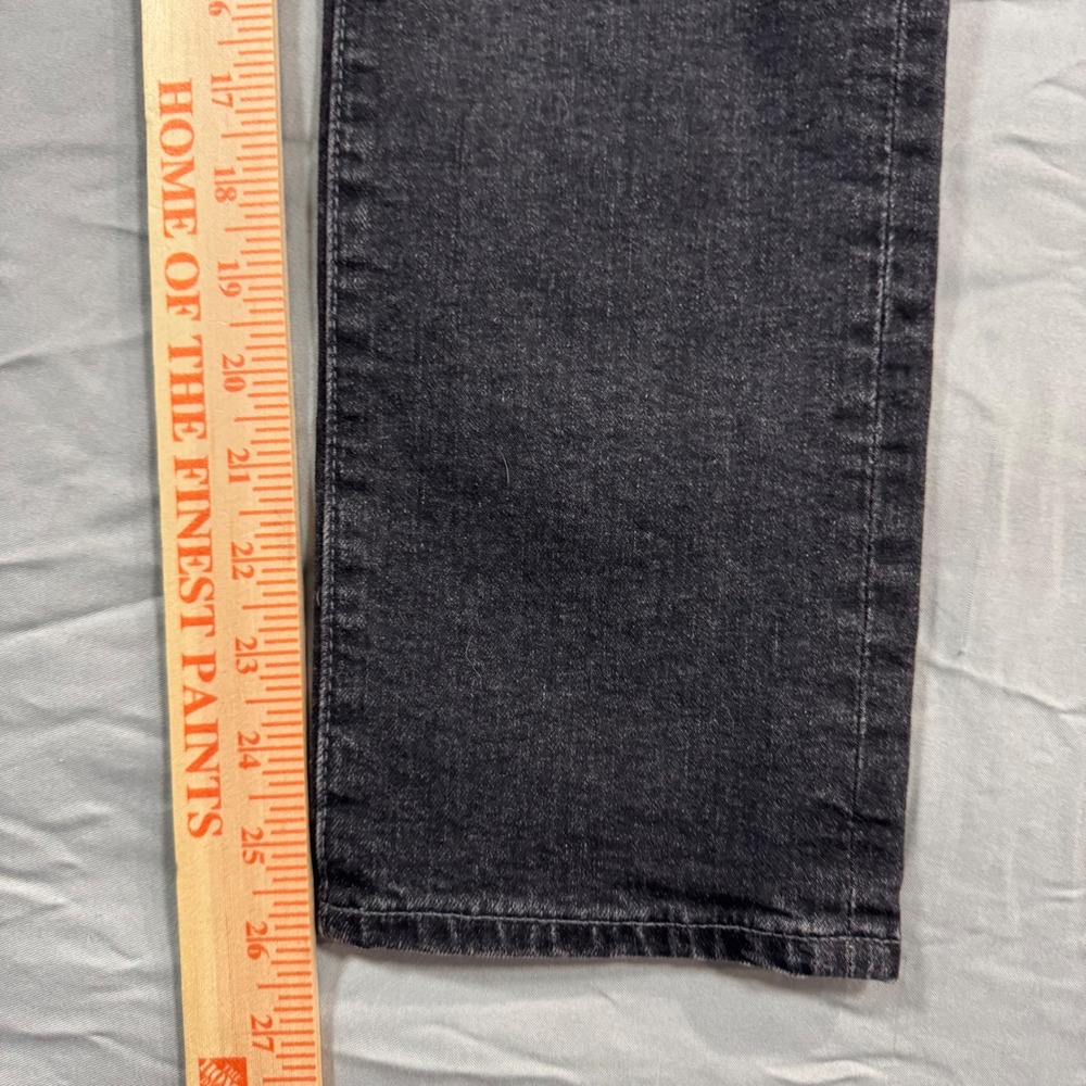 AG Adriano Goldschmied The Isabelle Straight Crop Jeans Black Women's 25R - Picture 8 of 10